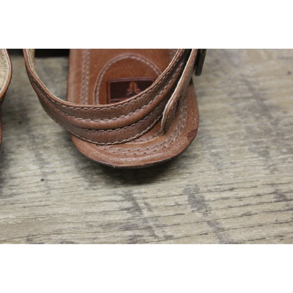 Frye‎ women's Alessia Trapunto leather strappy thong artisanal sandals 9.5M - Picture 15 of 16